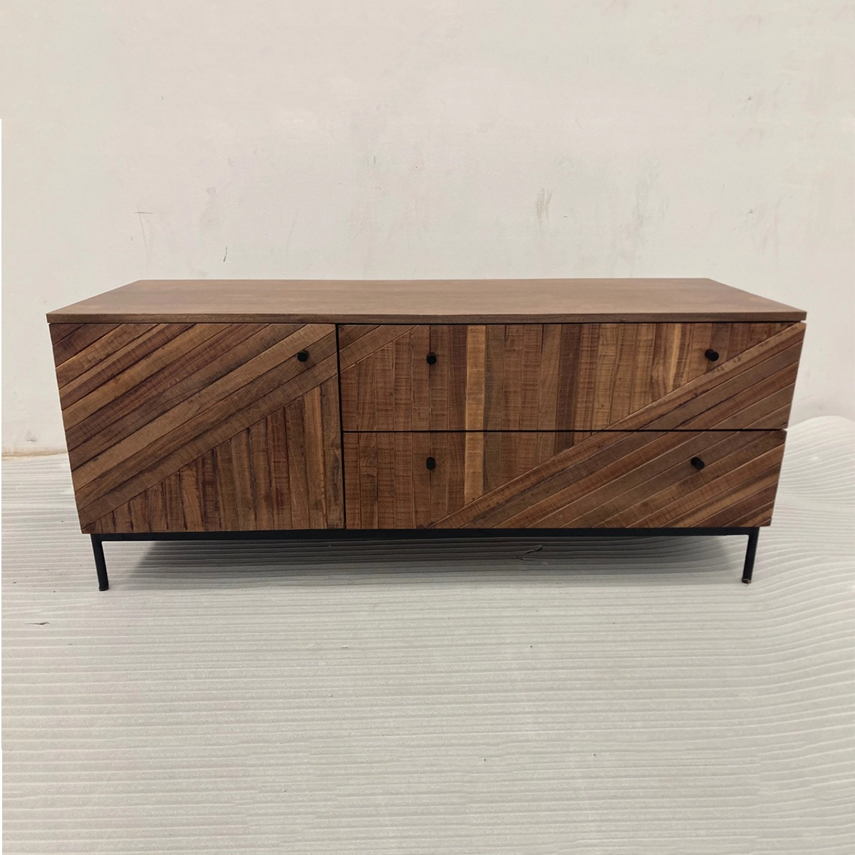 Chevron Wooden Sideboard