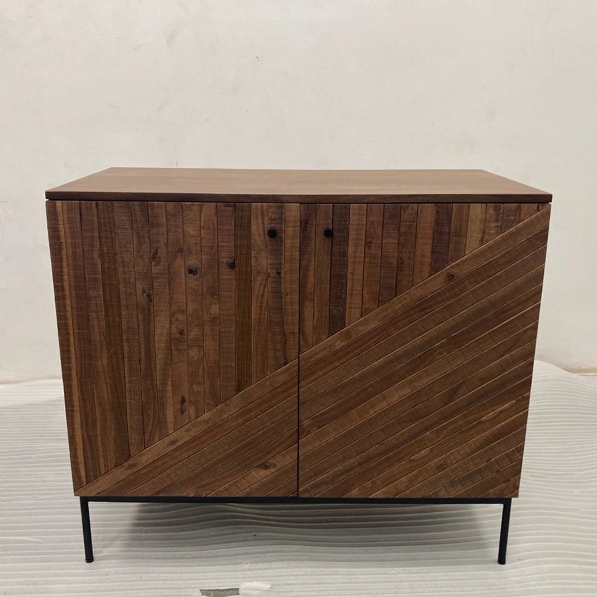 Mid-Century Modern Chevron Cabinet