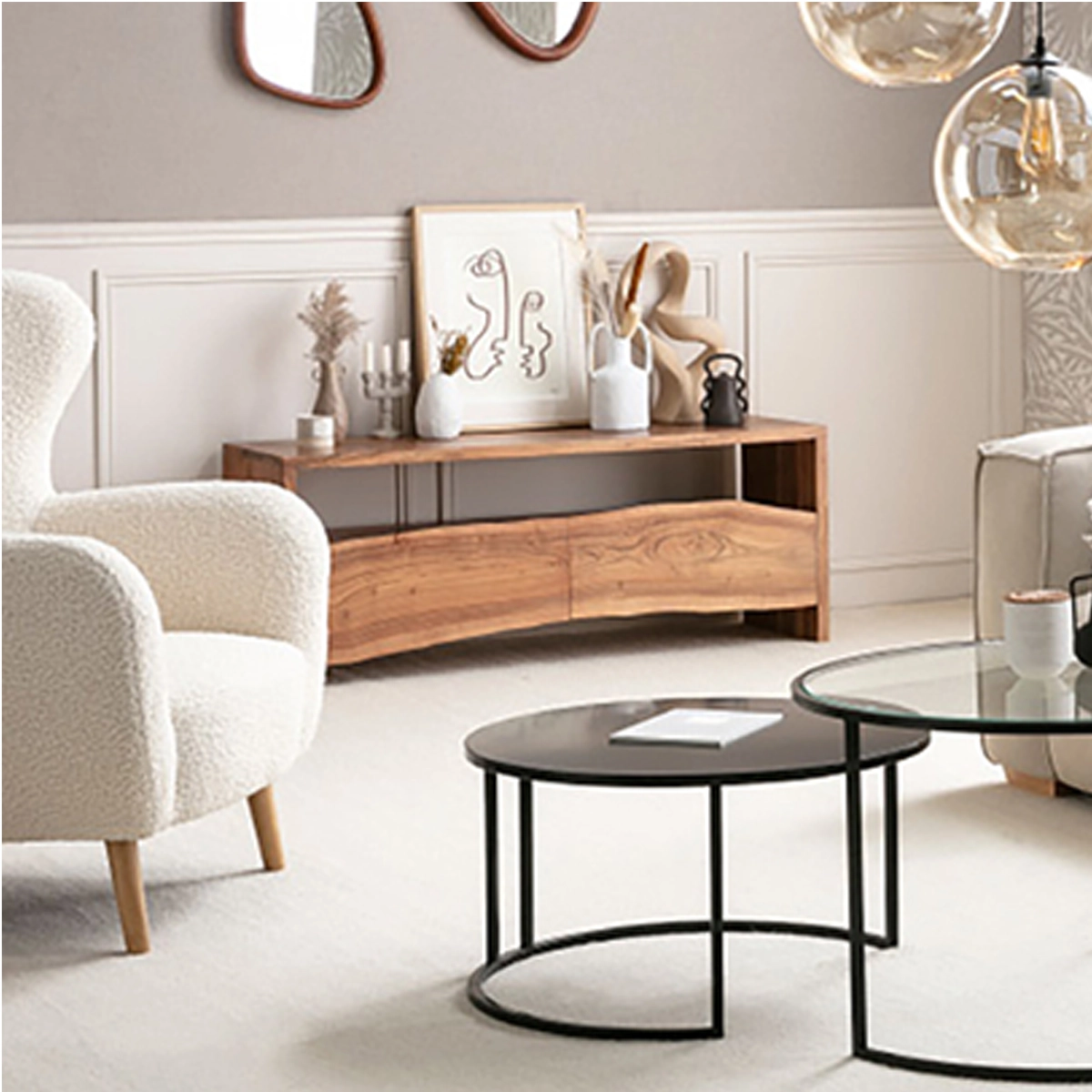 ModernVista Round Coffee Table