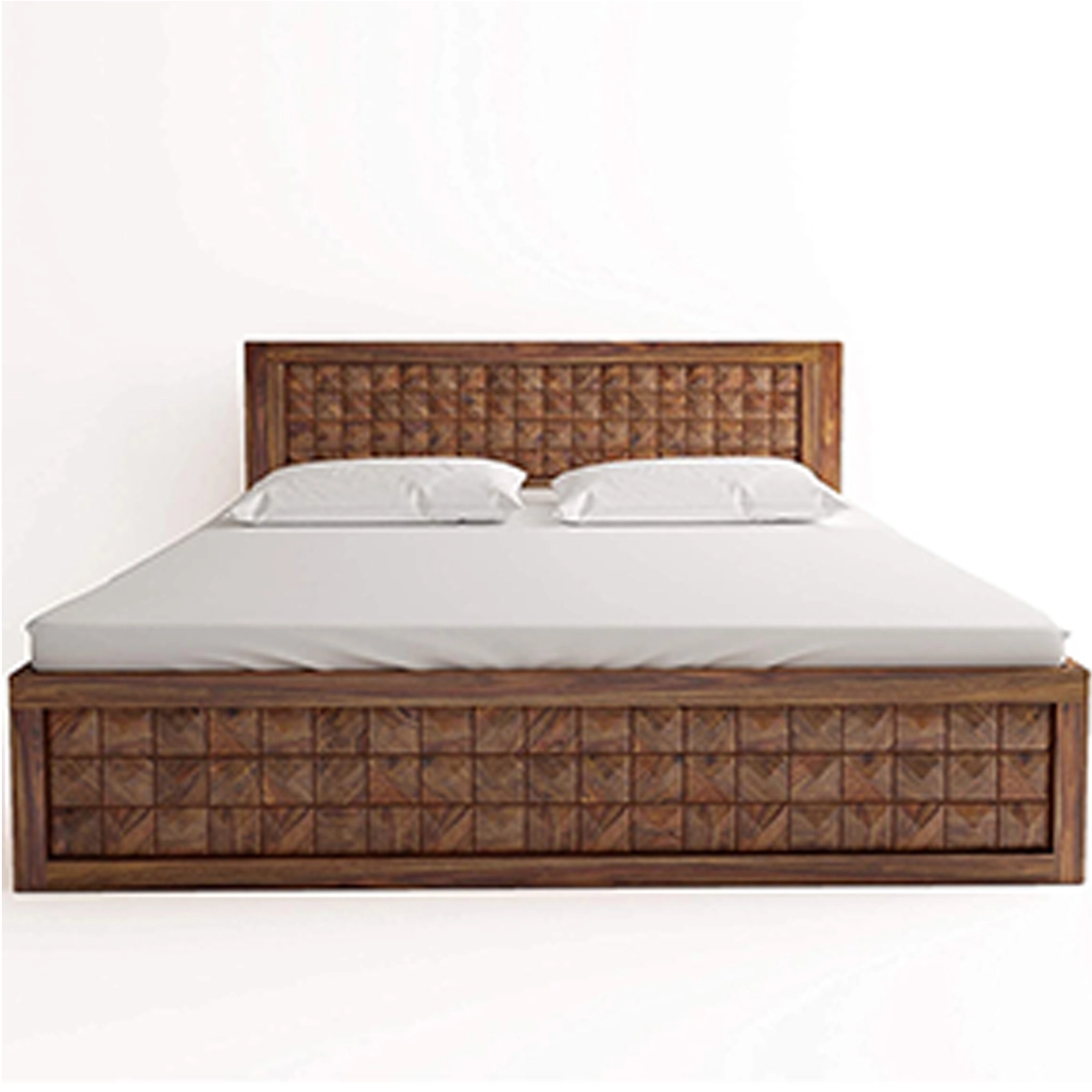 Rustic Elegance Sheesham Wood Bed